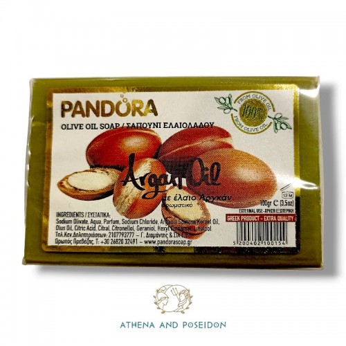 Pandora Olive Oil Soap with Argan Oil, scented (100gr, 3.5 fl.oz)