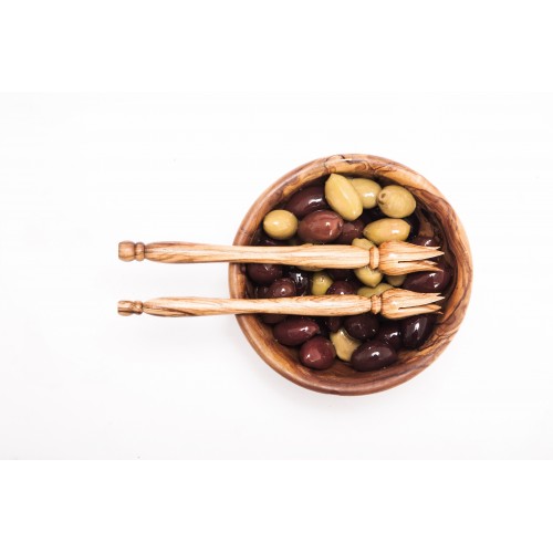 Fork for olives and appetizers from Greek Olive wood Olea
