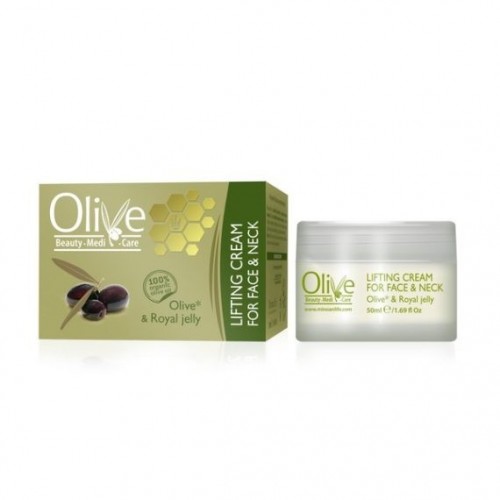 Royal Jelly and Olive oil lifting cream for face and neck Olive beauty medi care - Minoan Life 50ml