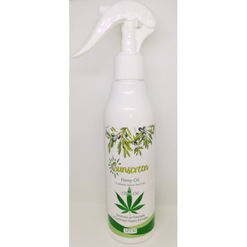 Sunscreen SPF30 with cannabis sativa seed oil (hemp oil) and Olive oil Kollectiva (200ml)