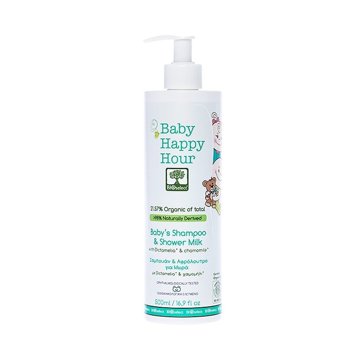 Baby Shampoo and Shower Milk Bioselect Organic 500ml